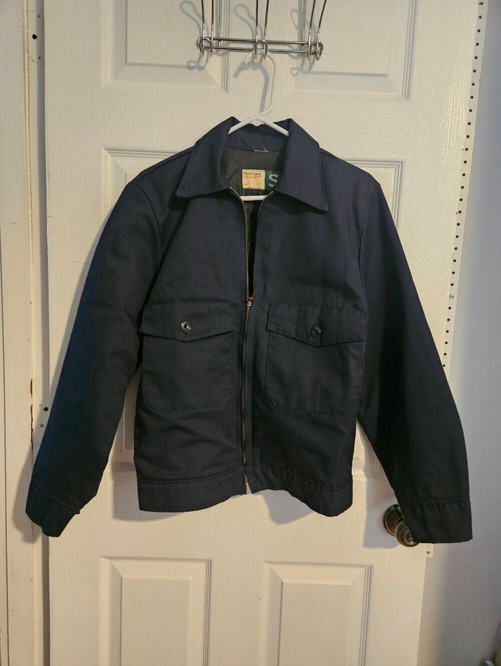 Woman's midweight utility jacket with pockets Navy size Small